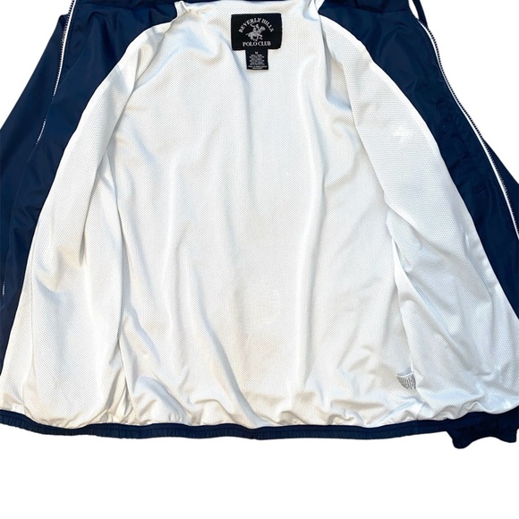 Vintage Beverly Hills Polo Club Windbreaker Jacket - Navy Blue - Picture 4 of 6
